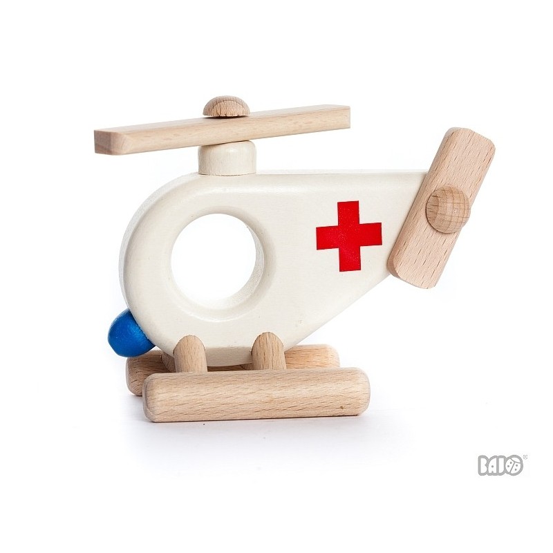 Hélicoptère ambulance en bois - Bajo
