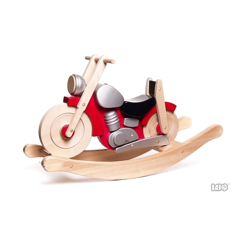 Moto rouge pour enfants en bois - Bajo
