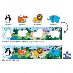 30 PC Long Puzzle Animals of World