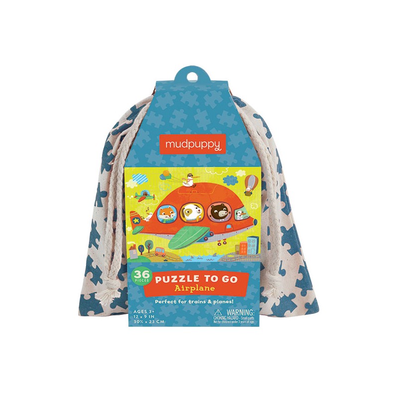 Puzzle To Go Airplane - Puzzle Avion - 36 pièces - Mudpuppy