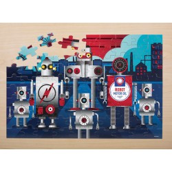 Puzzle de feuilles 100 pièces - Robot Puzzle - Mudpuppy