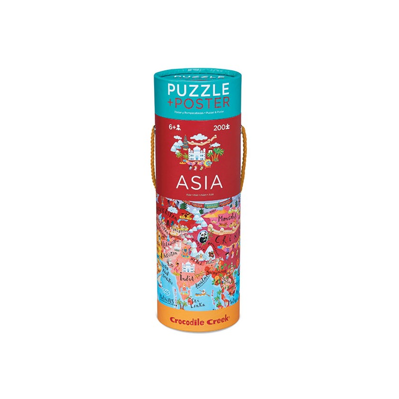 Poster & Puzzle ASIA - 200 Teile - Crocodile Creek