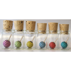 Toupie Baies de lune en verre - Handmade - Mader Kreiselmanufaktur