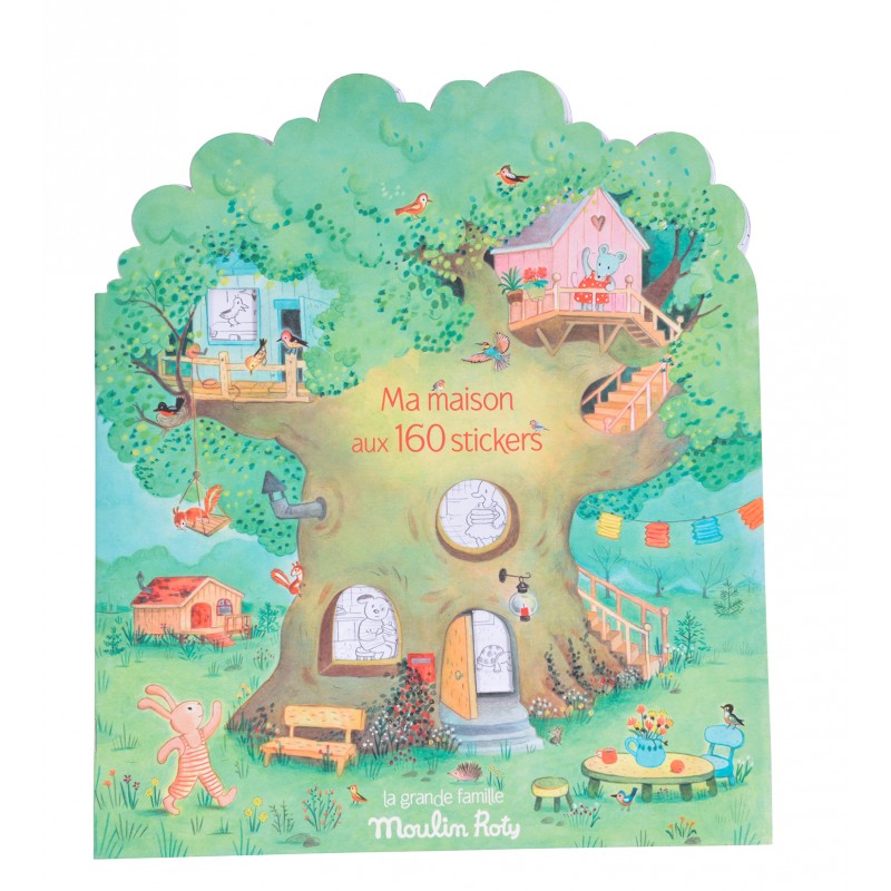 Malbuch mit Sticker Baumhaus - La grande Famille - Moulin Roty