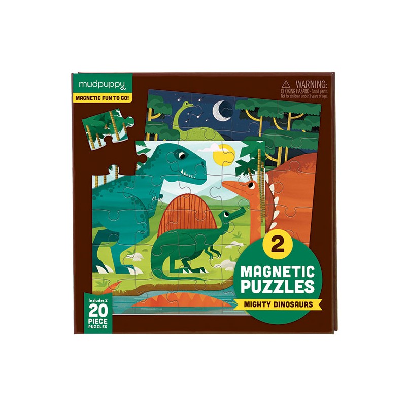 Magnetic Fun Mighty Dinosaurs - Magnet Puzzle Dinosaurier 20 Teile - Mudpuppy