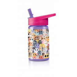 Tritan Bottle Katzen - Kinder Trinkflasche - Crocodile Creek