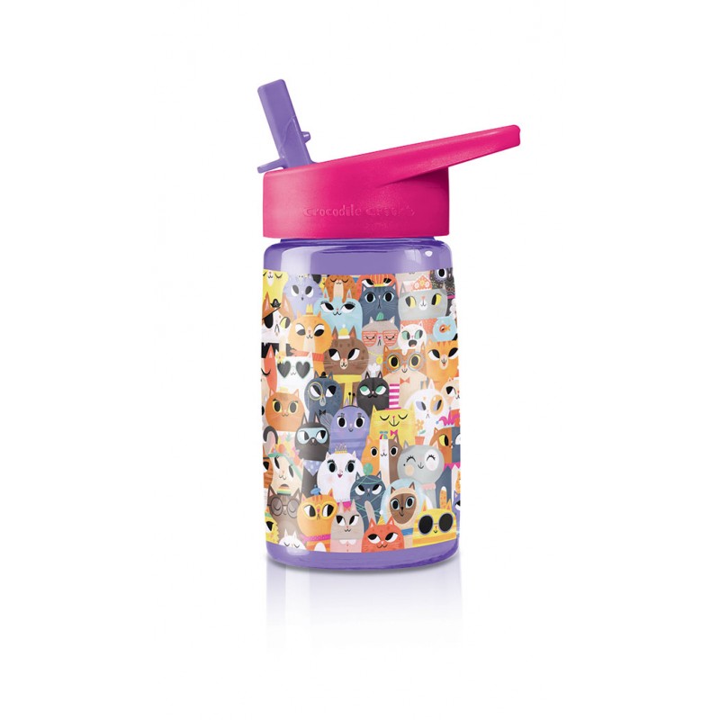 Bouteille Tritan Chats - Gourde pour enfants - Crocodile Creek