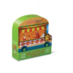 2-seitiges Puzzle Food Truck - 24 Teile - Crocodile Creek