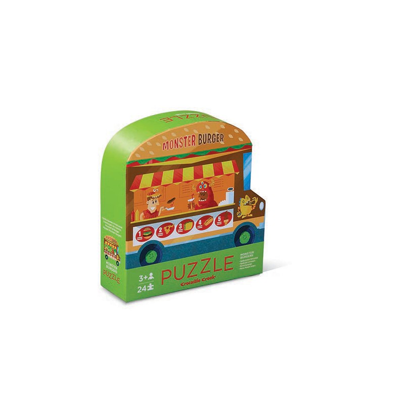2-seitiges Puzzle Food Truck - 24 Teile - Crocodile Creek